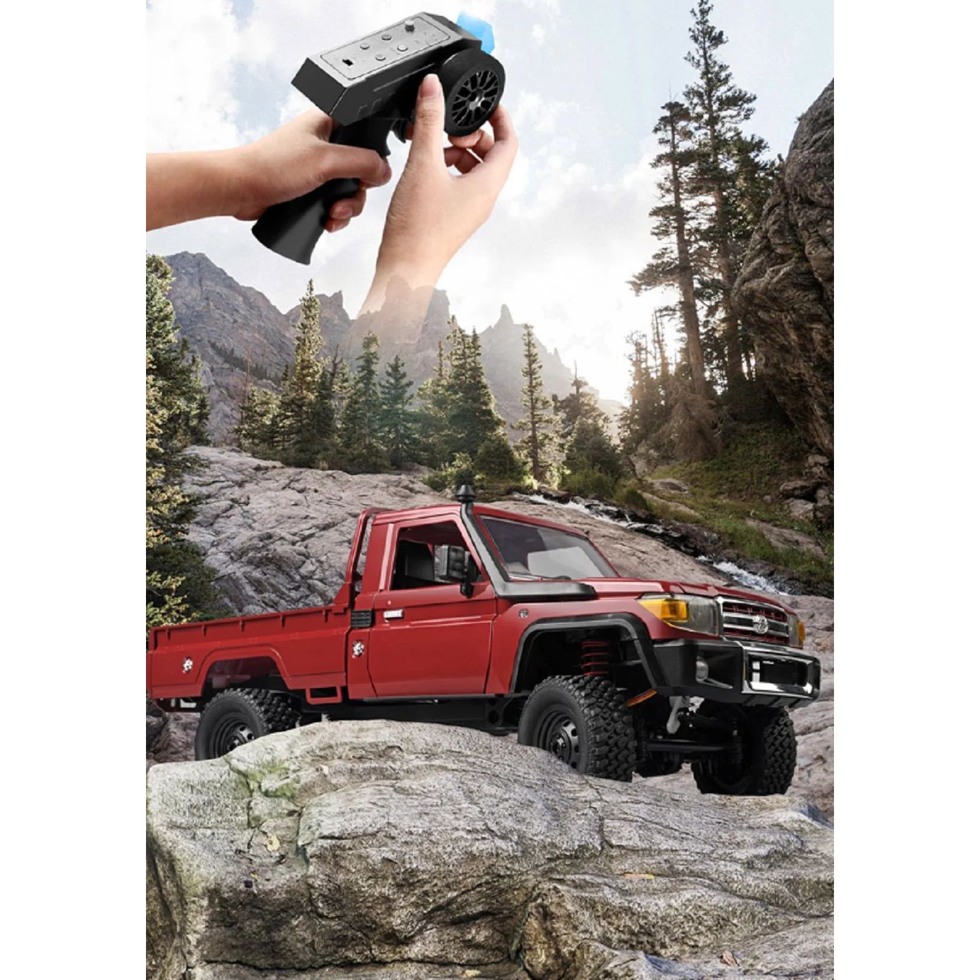 Newest MN82 RC CAR 2 Full Scale Pick Up Truck 2.4G 4WD Off-R