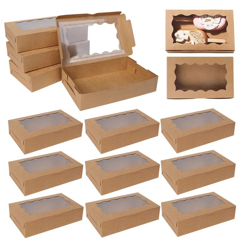 5-20pcs Gift Boxes With Window Birthday Party Chocolate Cand