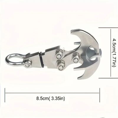 Stainless Steel Folding Grappling Hook - Durable &  Deployme