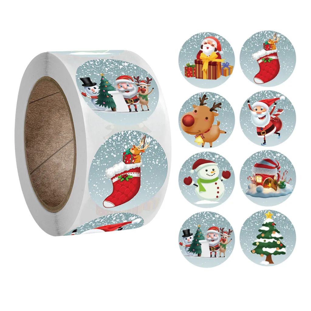 500pcs Sticker Pack Merry Christmas Cartoon Wall Stickers Sa
