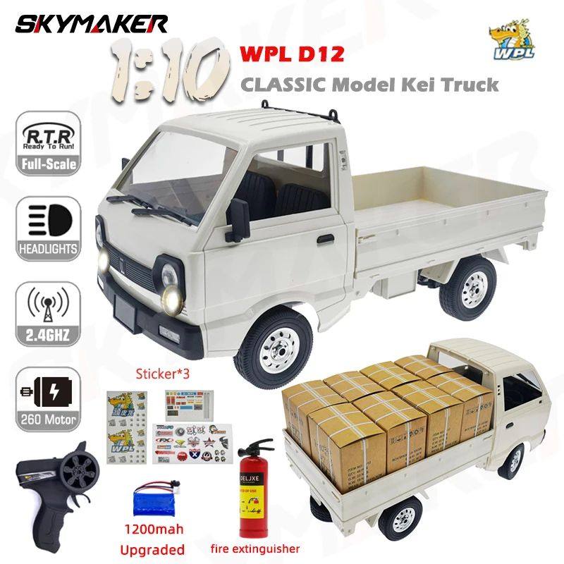 WPL D12 0 RC Car Simulation Drift Climbing Truck LED Light O