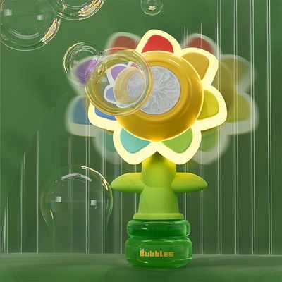 Bubble Machine Toy Electric Automatic Sunflower Shaking Head