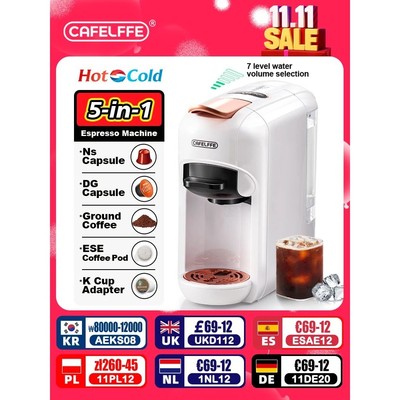 Cafelffe 5 in 1 Capsule Coffee Machine Fit Dolce gusto Nespr