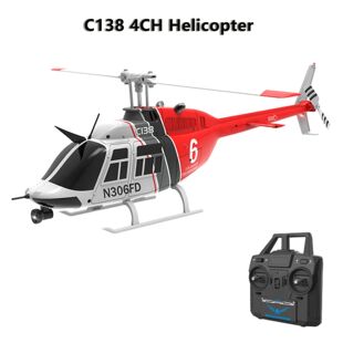C138 2.4GHz 4CH Remote Control Helicopter Single Paddle Aile