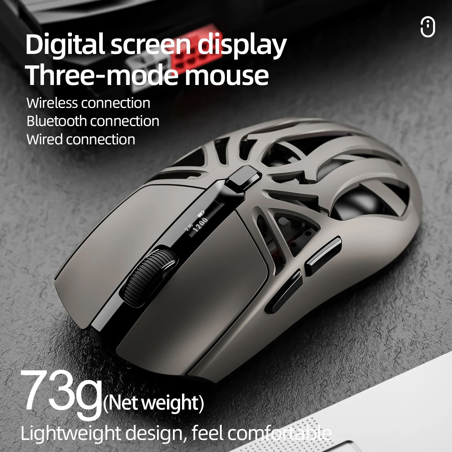 SMAILWOLF RS8  1000Hz Bluetooth mouse, 10000dpi, three-mode