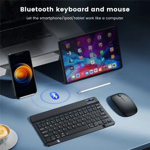Mini Bluetooth Wireless Keyboard and Mouse Set 10 Inch Recha