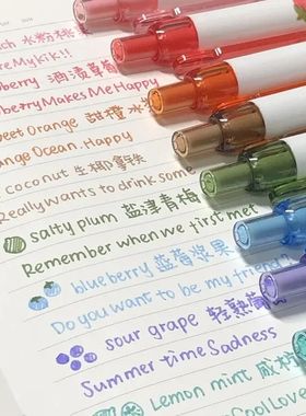 Creative 3D Fruit Scent Colored Gel Pens 0.5mm Smooth Writin