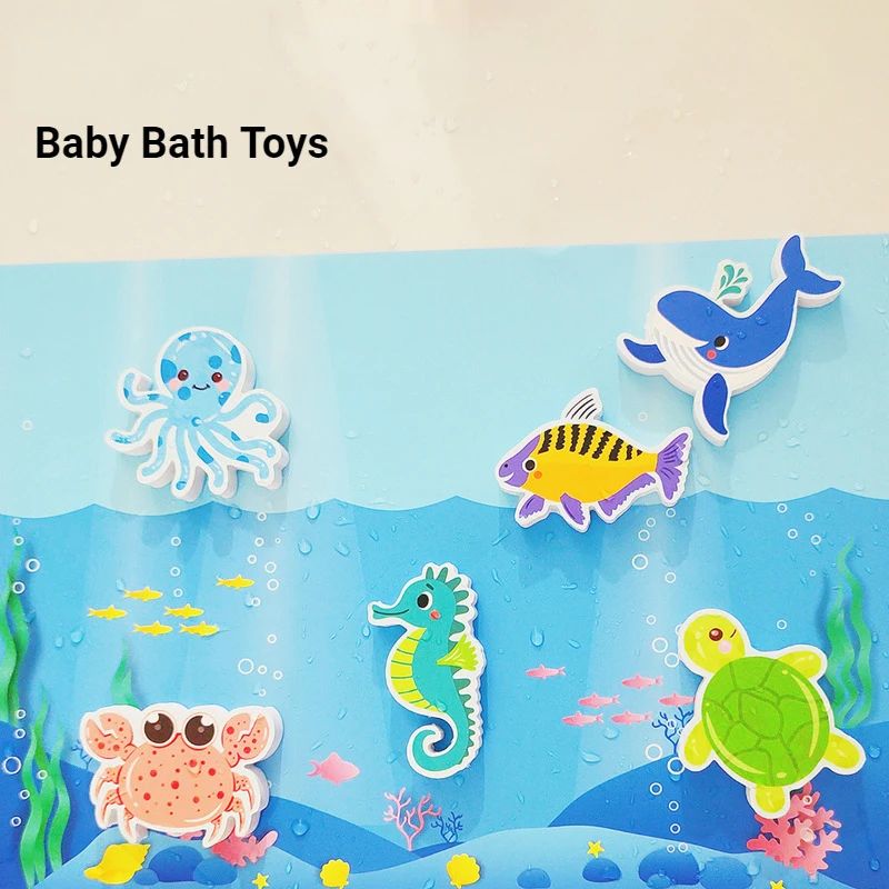 Baby Bath Puzzles Foam Floating Toy Animal Shape Water Play