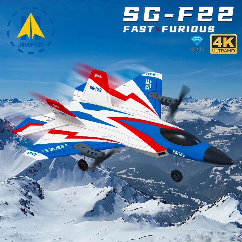 F22 RC Foam Plane 4 Channels 6G Auto Stabilization with 4K C