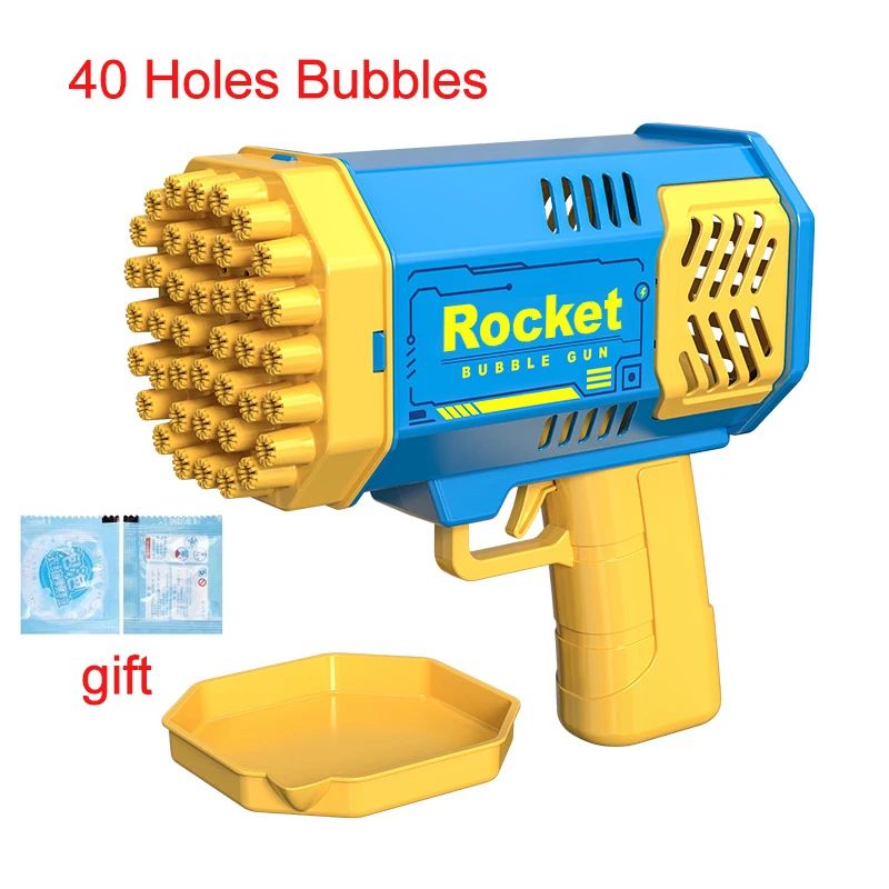 40 Hole Bubble Gun Toys Handheld Fully Automatic Bubble Mach