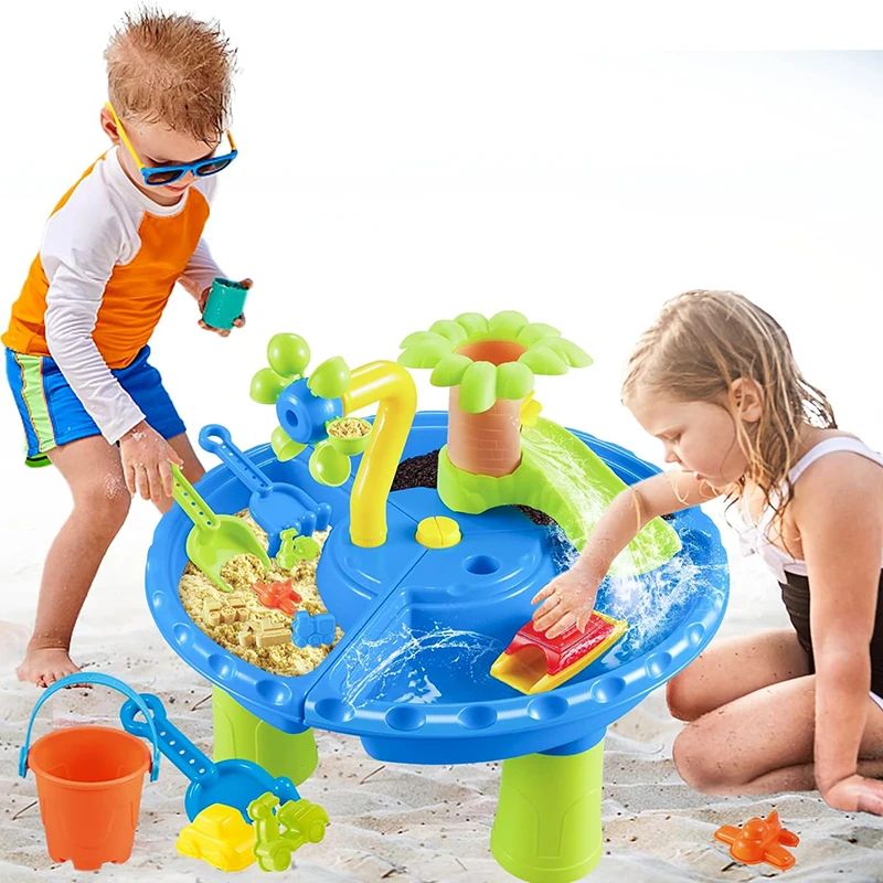 Water Table Sandbox for Kids Outdoor Sensory Play with Sand