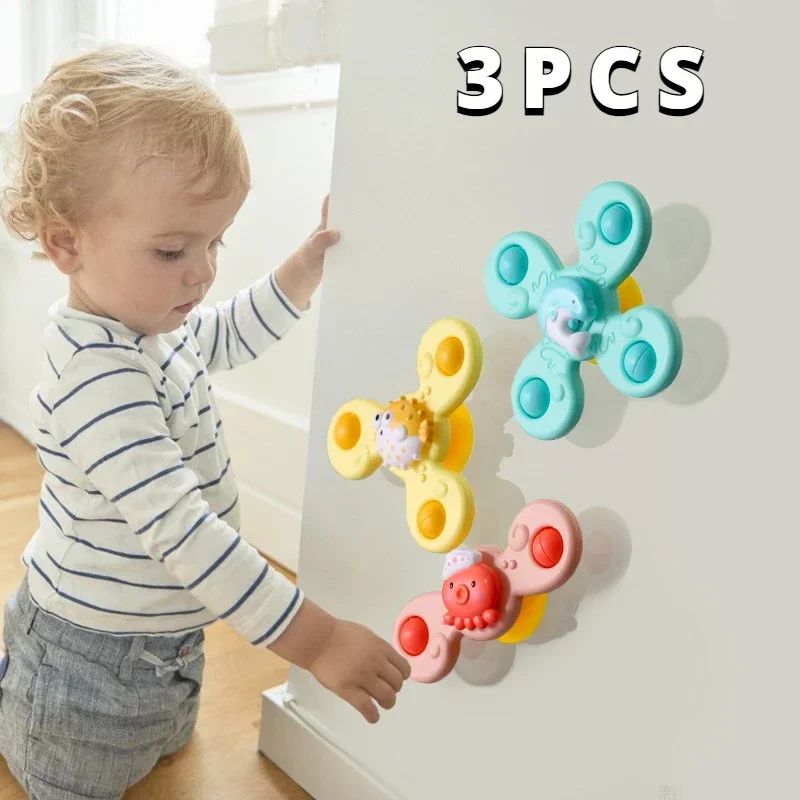 3 Pieces/Set Of Baby Shower Toys Fun Shower Suction Cups Rot