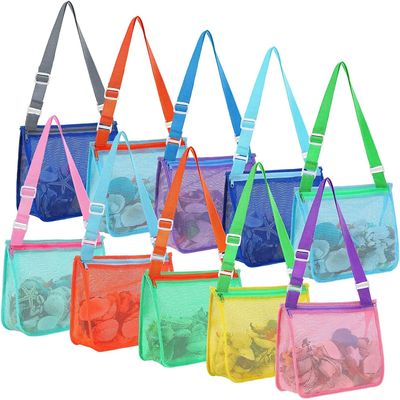 10 Pcs Beach Toys Mesh Beach Bag Kids Sand Toys Bags Travel
