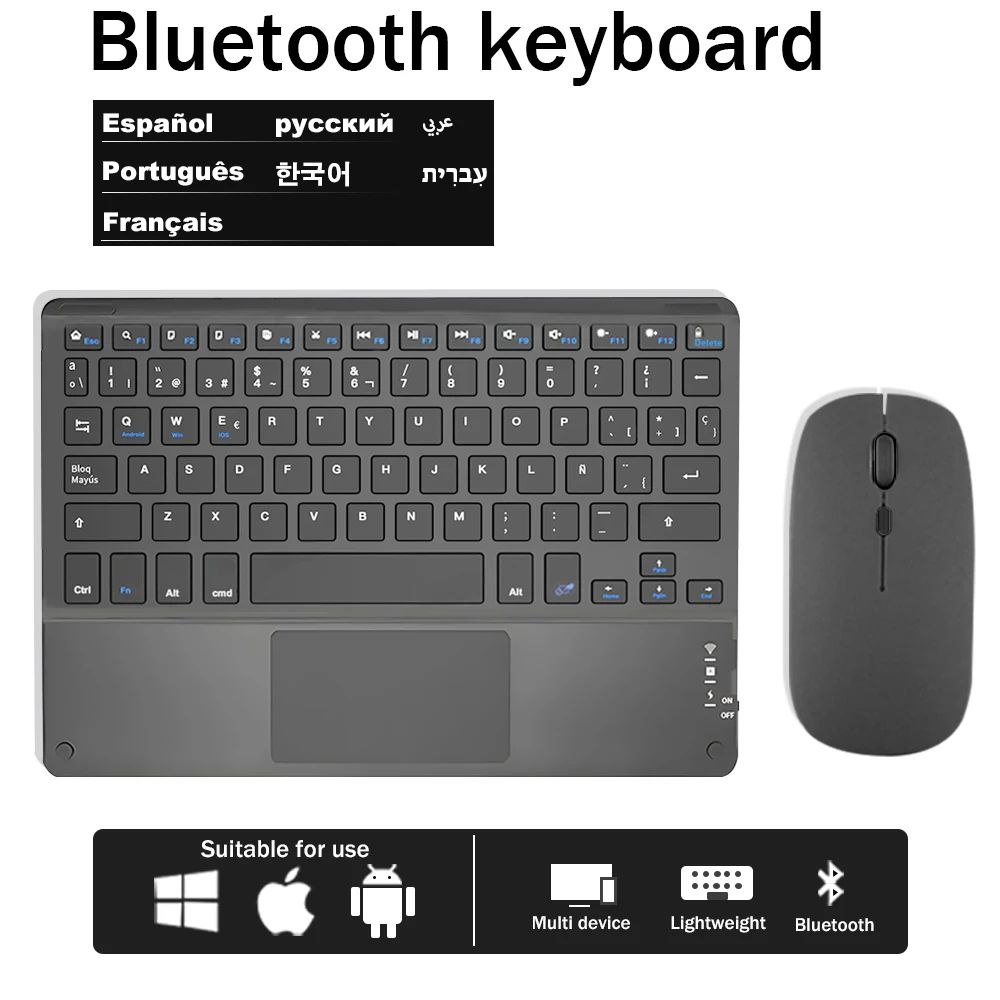 TrackPad Bluetooth Keyboard With Mouse For IOS Android Windo