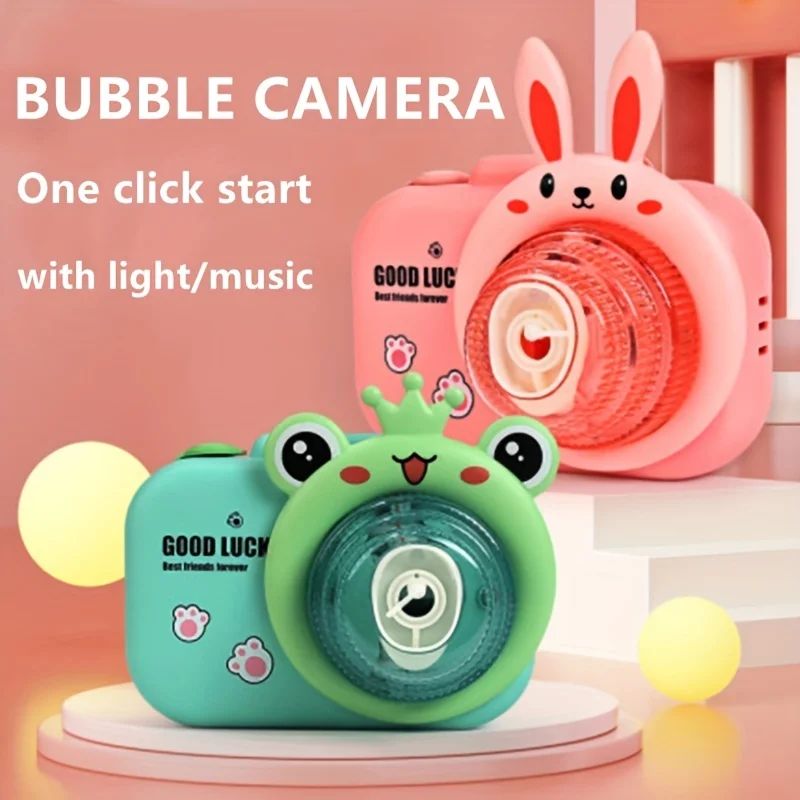 Camera Bubble Machine for Kids with Bubble Solution Bubble M