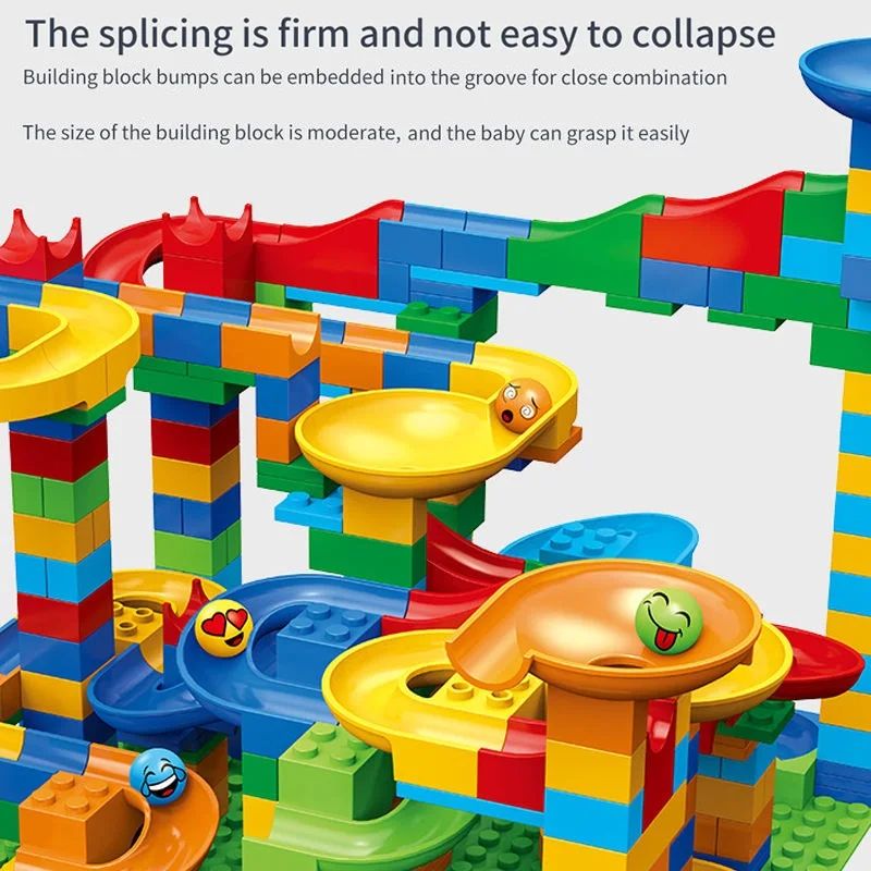 Marble Race Run Blocks Maze Ball Track Building Blocks Child