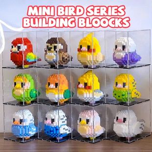 Mini Building Blocks 3D Bird Series Cute Parrot Model Bricks