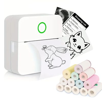 Mini Portabl Printer Inkless Sticker Maker, Free Cut Small P