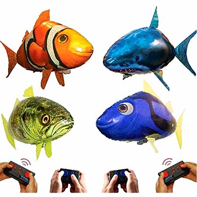 Remote Control Flying Shark Clownfish Fish Toys Air Swimming