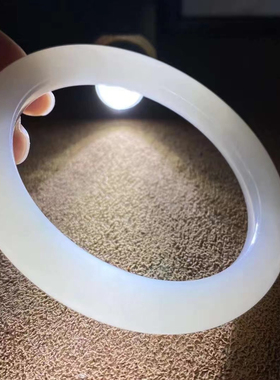 手镯58mm,59mm圆条镯子羊脂玉镯子新疆和田籽料手镯带证