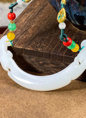 保真正品新疆和田玉籽料龙凤纹古风古韵