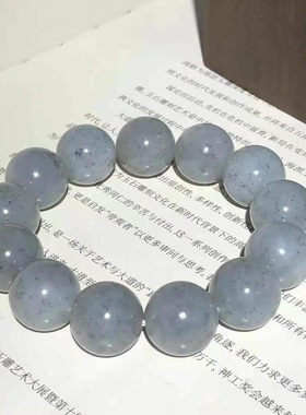 和田玉芝麻糊丸子点墨青花标本新疆和田玉作品佛珠手串