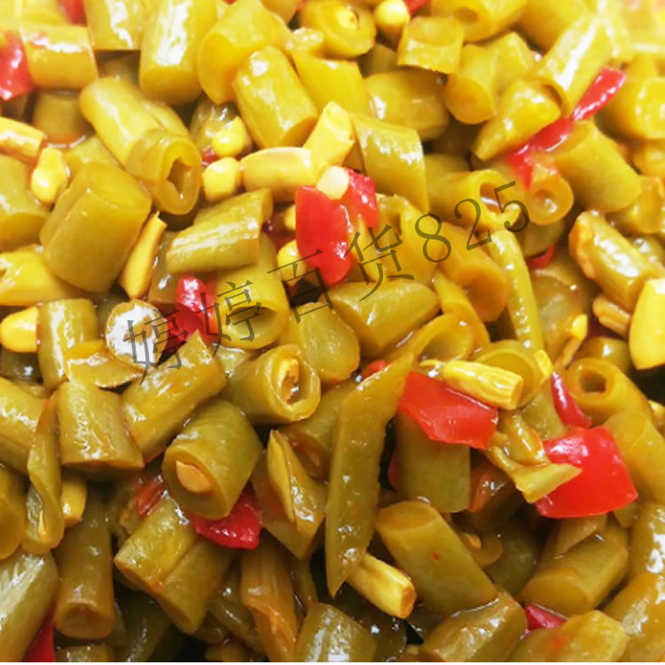 酸豆角即食下饭菜湖南特产酸豇豆醴陵农家自制咸菜罐装1000g包邮