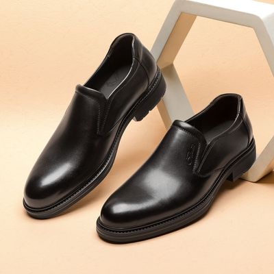官方新品专柜宾度正品特价男鞋男士低跟舒适套脚鞋通勤百搭男皮鞋