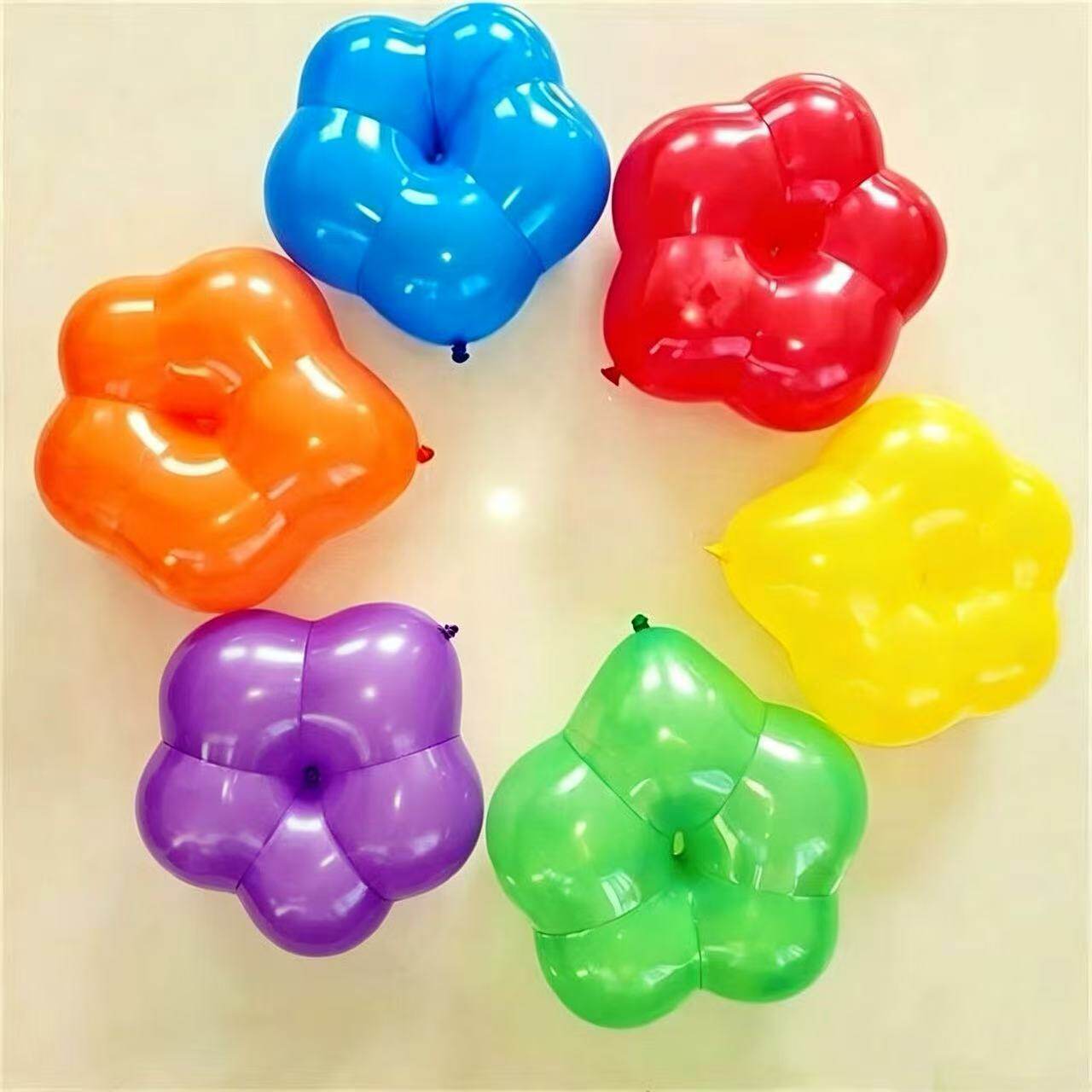乳胶梅花气球一体成型花瓣气球生气球