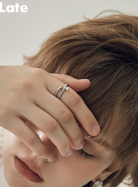 Be  late  珍珠镶嵌精致开口戒 ins叠戴小众高级感设计师戒指