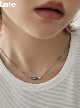 Be late 细蛇骨经典极简锁骨链冷淡风不规则吊坠项链