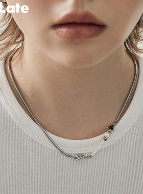 Be late 极简冷淡风珍珠点缀锁骨链 小众设计个性项链