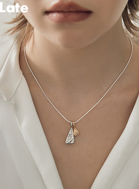 Be  late  高级感金银双色项链  ins时髦小众设计感锁骨链