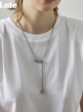 Be late 冷淡风无性别项链时髦休闲情侣项链