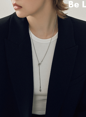 Be late 冷淡风简约打结毛衣链休闲时髦百搭项链