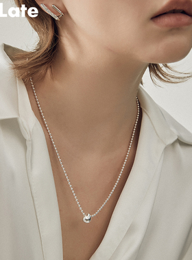 Be late 极简水滴吊坠 时髦百搭日常通勤项链毛衣链