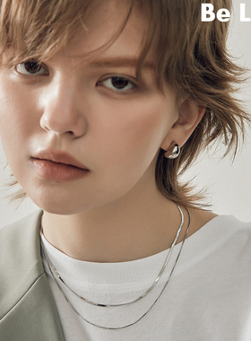Be late 极简冷淡风双层项链女中性休闲百搭蛇骨链