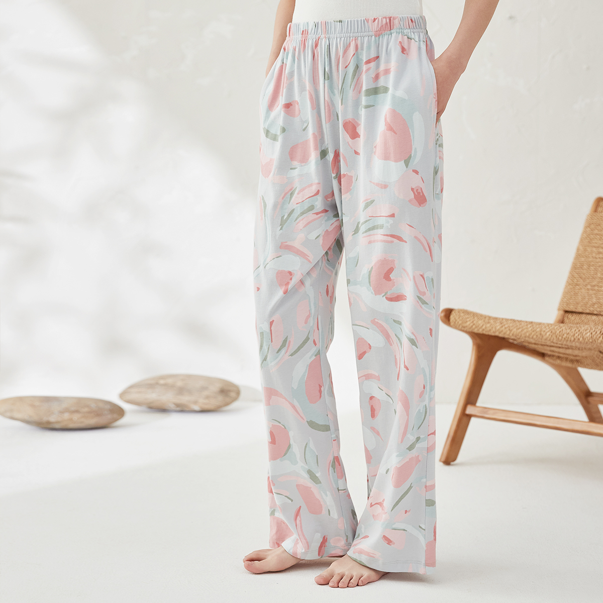 顶瓜瓜纯棉睡裤女款春夏季长裤