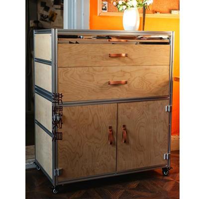 家用陈列架桦木海洋板咖啡柜