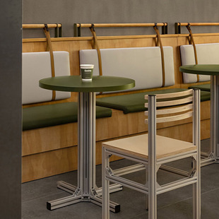 餐厅咖啡厅椅圆桌休闲饮品茶馆料理店书屋清吧奶茶店沙发卡座桌椅