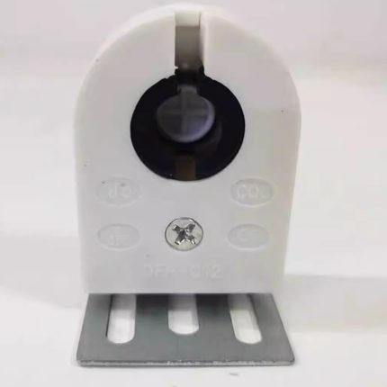 T8日光灯脚 直管荧光灯配件T8船舶可固定灯座铁片LED灯座老化灯头