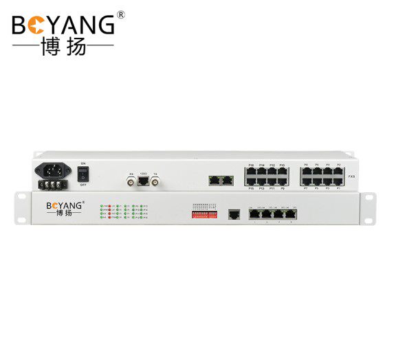 博扬（BOYANG）BY-16E1-4E PCM电话语音复用设备光端机E1转16路
