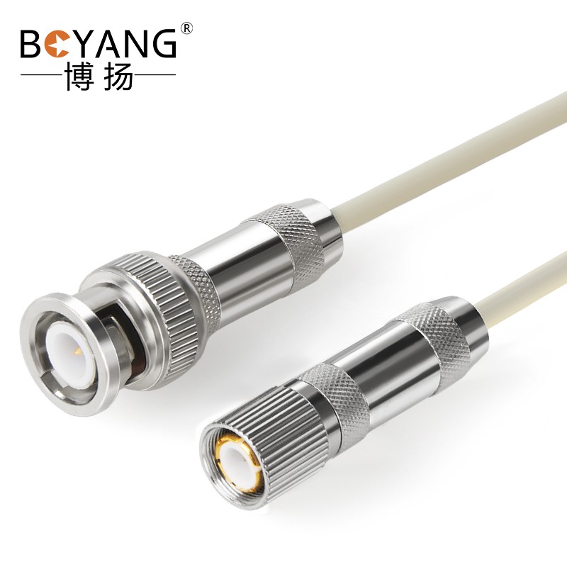 博扬2M跳线BNC-L9 2M兆E1接头成品跳线syv-75-2-1同轴电缆DDF20米