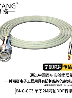 博扬 2M跳线BNC-CC3 2兆成品跳线 syv75-2-1同轴电缆DDF转接跳线