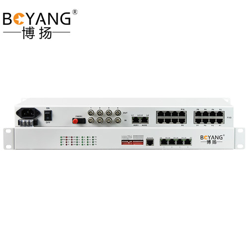 博扬综合业务电话光端机4E1+10路电话+4路百兆BY-4E1-10P4FE-20KM - 封面