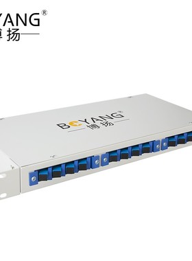 博扬 12口光纤终端盒SC 光纤盒子12芯多模光纤熔接盒 BY-SCMM-12