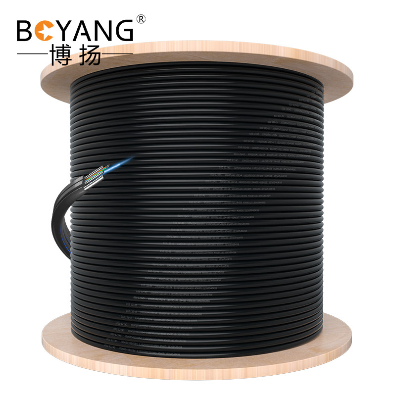 博扬蝶形光缆gjyxch-4b6 ftth室外自承式单模四芯皮线光纤 4芯3钢
