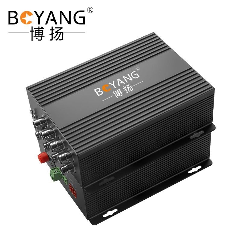 博扬同轴高清数字视频光端机8路视频+1路反向BY-CVI/AHD8V1D-720P
