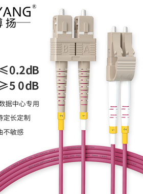 博扬（BOYANG）BY-OM4-5015M 高速万兆光纤跳线50米SC-LC多模双