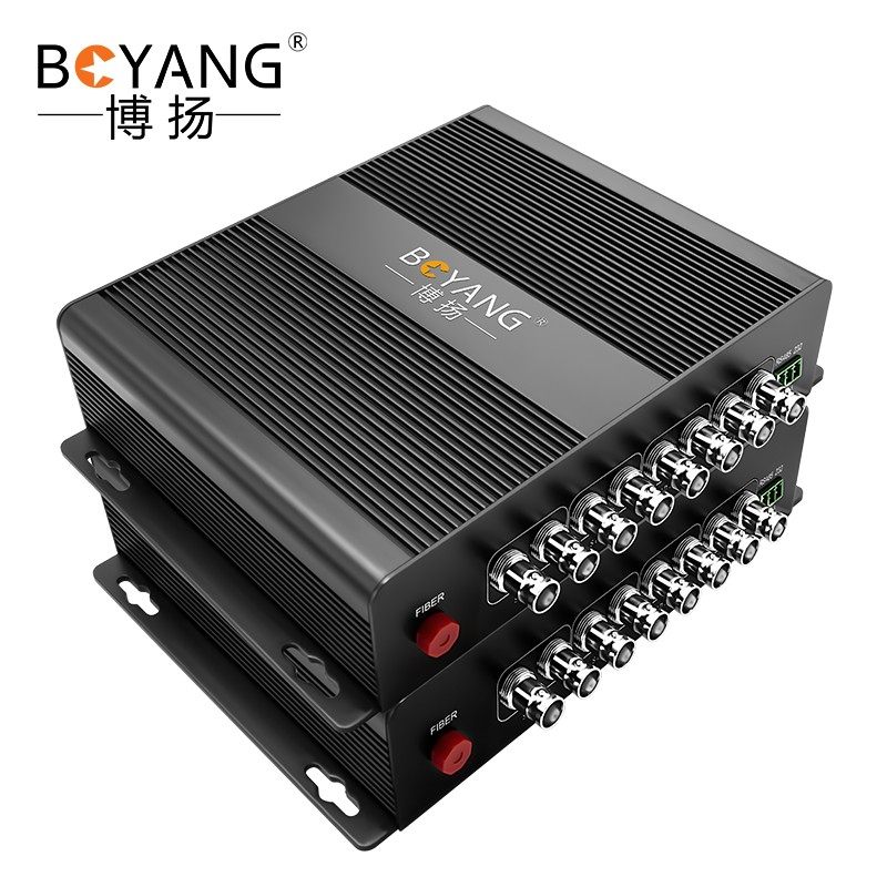 博扬非压缩全高清HD-SDI视频光端机4路视频+RS232双向数据BY-4HSY